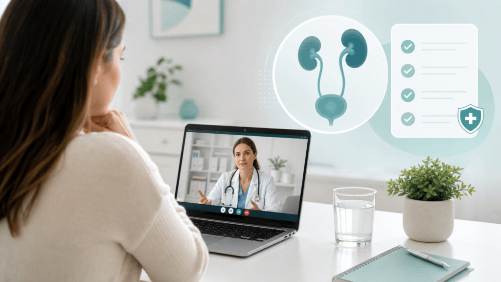 Consulta médica online para síntomas de infección urinaria