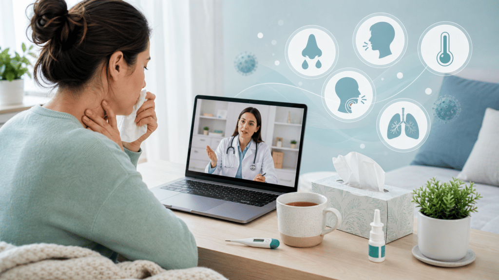Consulta médica online para resfrío, tos, gripe o dolor de garganta